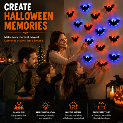 🦇 BatGlow™ 3D LED Bat Wall Decor