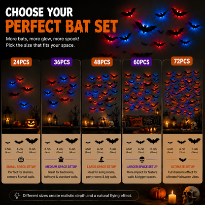 🦇 BatGlow™ 3D LED Bat Wall Decor