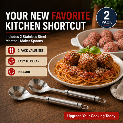 🍝 50% OFF Today ✨ 304 Stainless Steel Meatball Maker Spoon