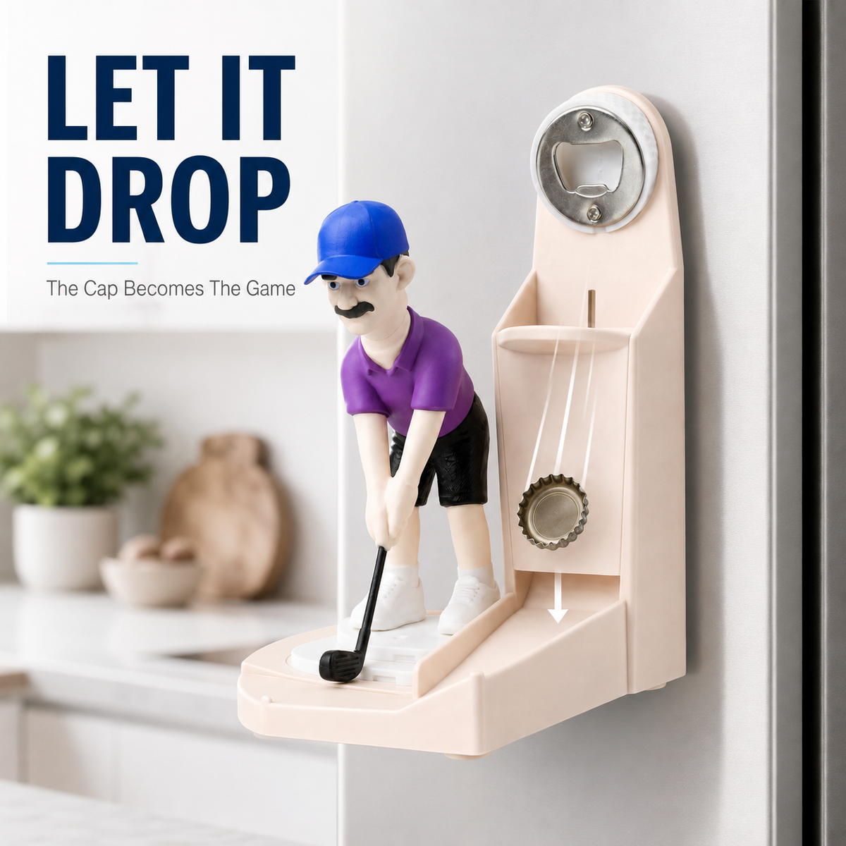 3D Interactive Golf Bottle Opener – Pop, Drop & Putt