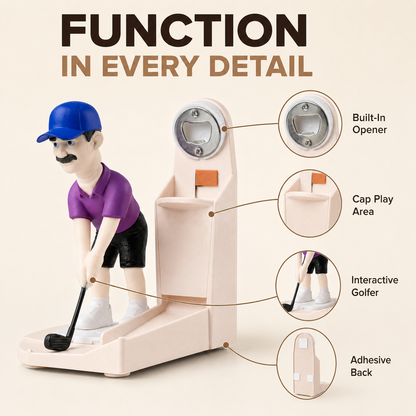 3D Interactive Golf Bottle Opener – Pop, Drop & Putt