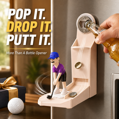 3D Interactive Golf Bottle Opener – Pop, Drop & Putt