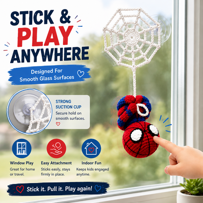 Handcrafted Crochet Web Toy – Unique Stretch & Bounce Interactive Gift
