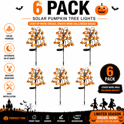 🎃 Solar Pumpkin Tree Lights