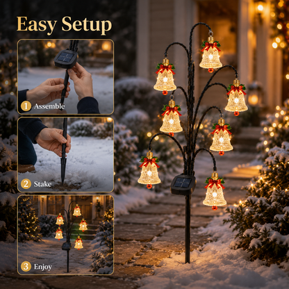 🎄 Christmas Solar Tree Stake Lights | 5 Styles Outdoor Yard Decor