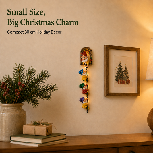 🔥Christmas Gnome String Lights – Cozy Lighted Wall Decoration