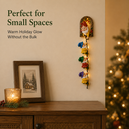 🔥Christmas Gnome String Lights – Cozy Lighted Wall Decoration