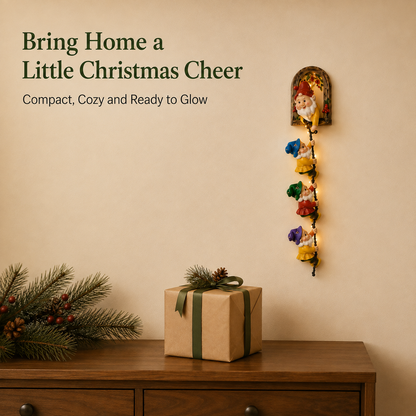 🔥Christmas Gnome String Lights – Cozy Lighted Wall Decoration