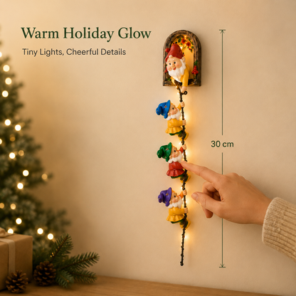 🔥Christmas Gnome String Lights – Cozy Lighted Wall Decoration