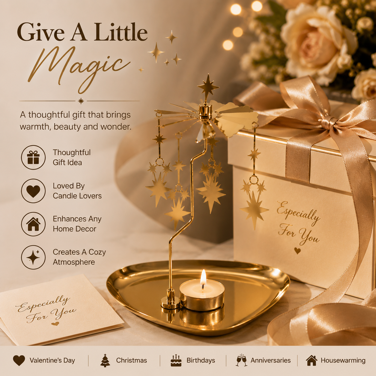 ✨ Magical Rotating Candle Carousel 🔥 Limited-Time Sale