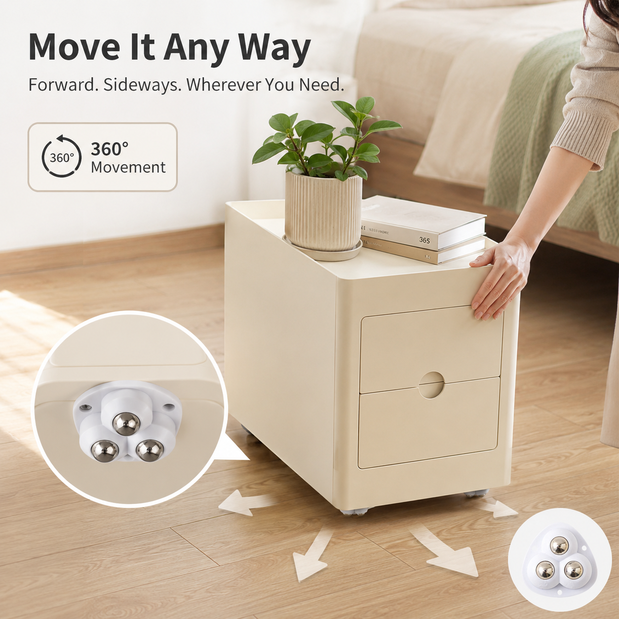 🔥 Limited-Time Deal ✨ 360° Mini Ball Casters – Move More, Lift Less