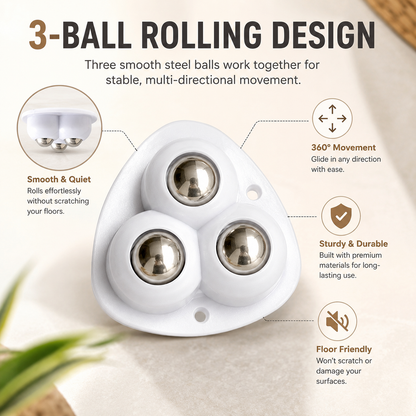🔥 Limited-Time Deal ✨ 360° Mini Ball Casters – Move More, Lift Less