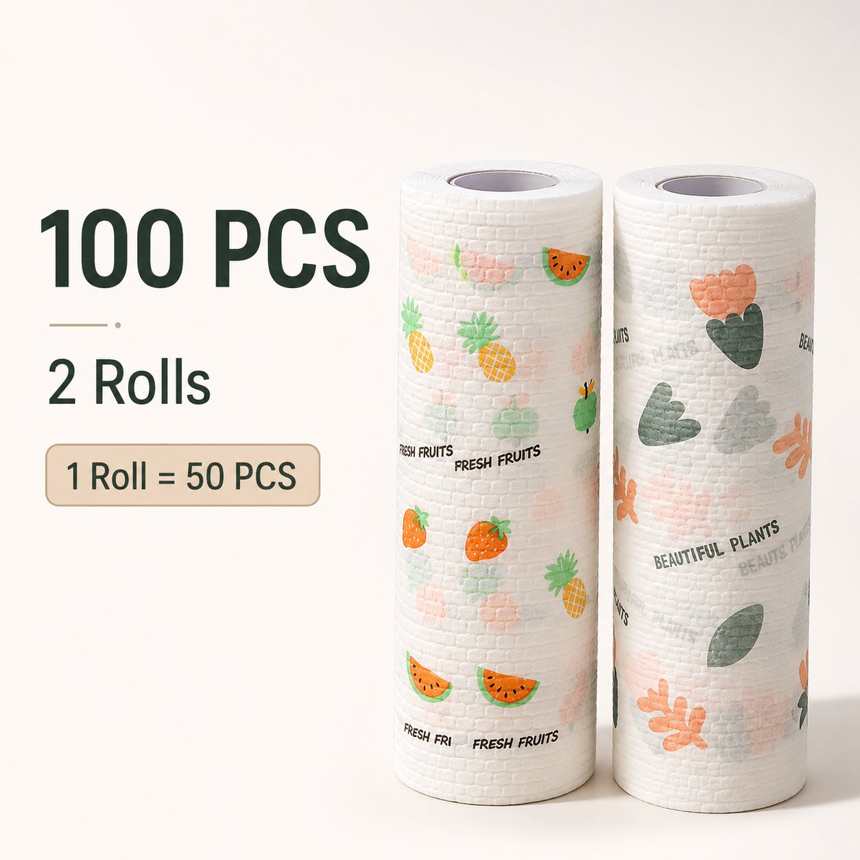 ✨ Save 50% Today 🏠 50PCS Kitchen Cleaning Cloth Roll – Tear, Wipe & Clean in Seconds