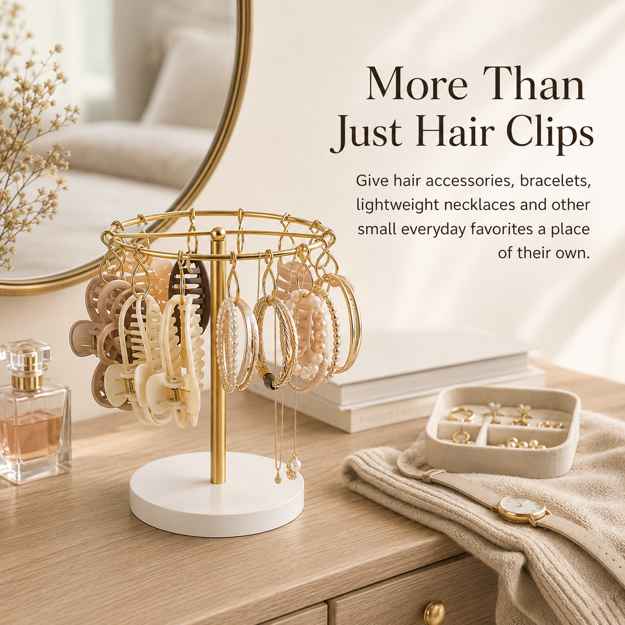 ✨ Limited-Time Deal 💕 360° Hair Clip Organizer Stand – Keep Every Favorite in Sight