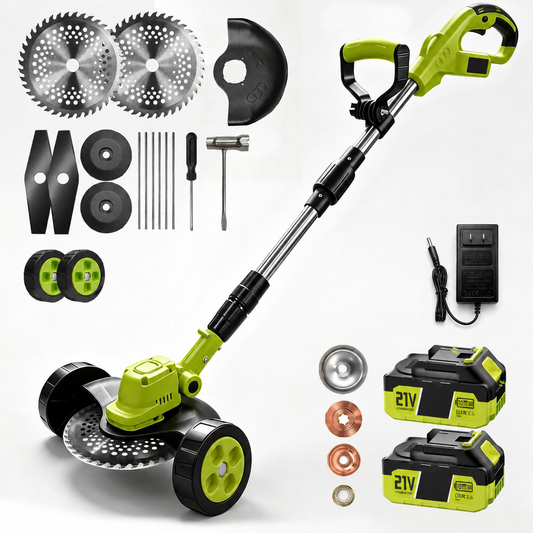 🌿 Limited-Time Deal 🔥 3-in-1 Cordless Lawn Trimmer & Edger with Dual 21V Batteries