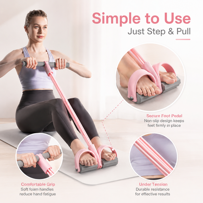 🔥 4-in-1 Pedal Resistance Band