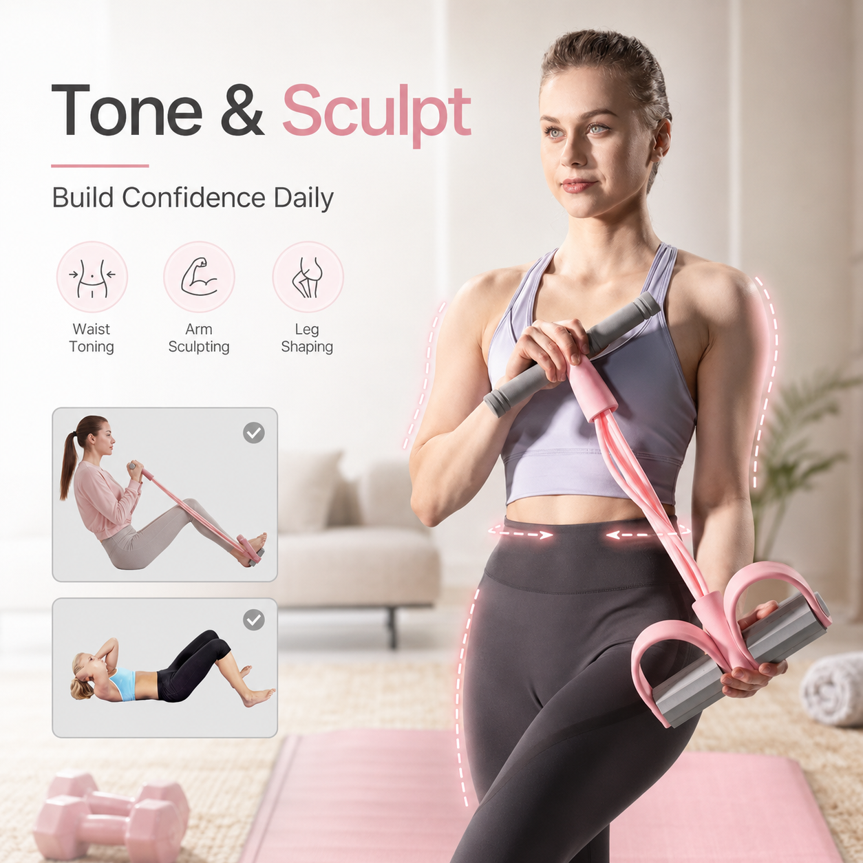 🔥 4-in-1 Pedal Resistance Band
