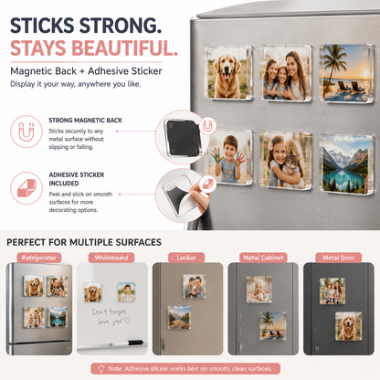 Clear Acrylic Magnetic Photo Frames