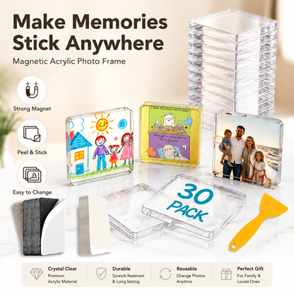 Clear Acrylic Magnetic Photo Frames