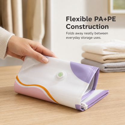 🧺 No-Pump 3D Compression Storage Bags – Make More Closet Space