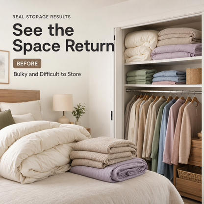 🧺 No-Pump 3D Compression Storage Bags – Make More Closet Space