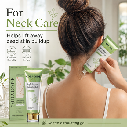 🌿 Coracode Triple Enzyme Exfoliating Gel – Gentle Body Exfoliator