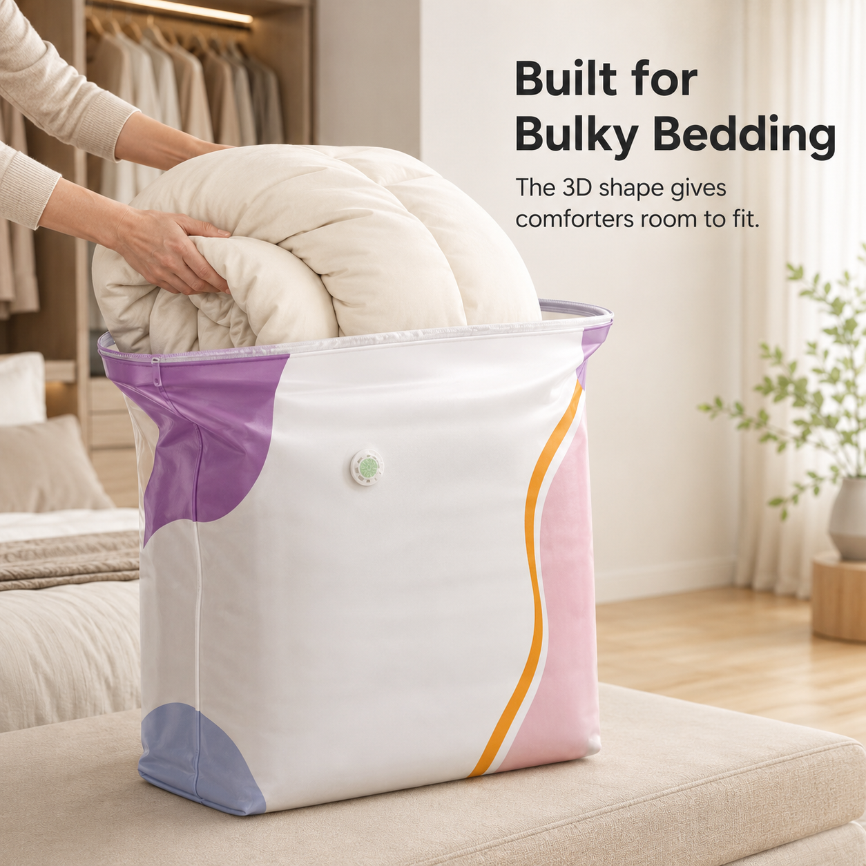 🧺 No-Pump 3D Compression Storage Bags – Make More Closet Space