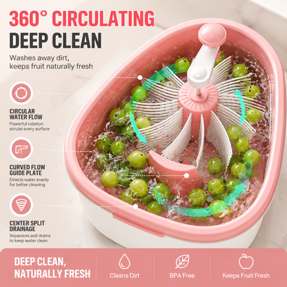 🍎 FreshSpin™ 360° Fruit & Vegetable Washer | Deep Clean Produce In Seconds ✨
