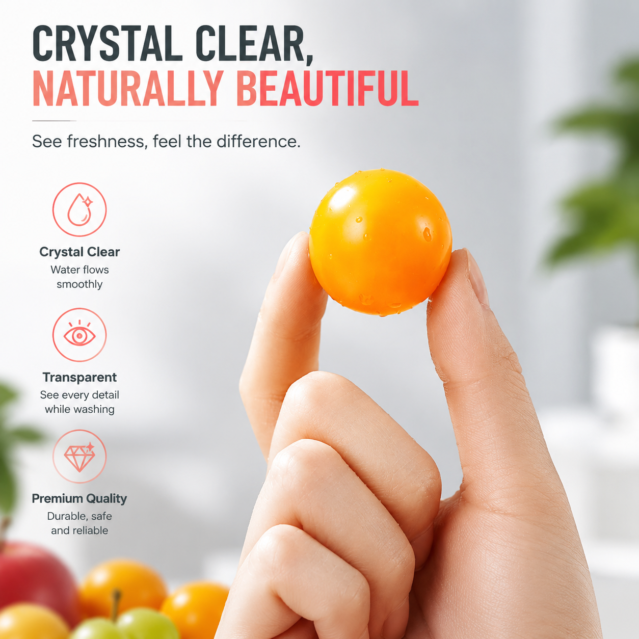 🍎 FreshSpin™ 360° Fruit & Vegetable Washer | Deep Clean Produce In Seconds ✨