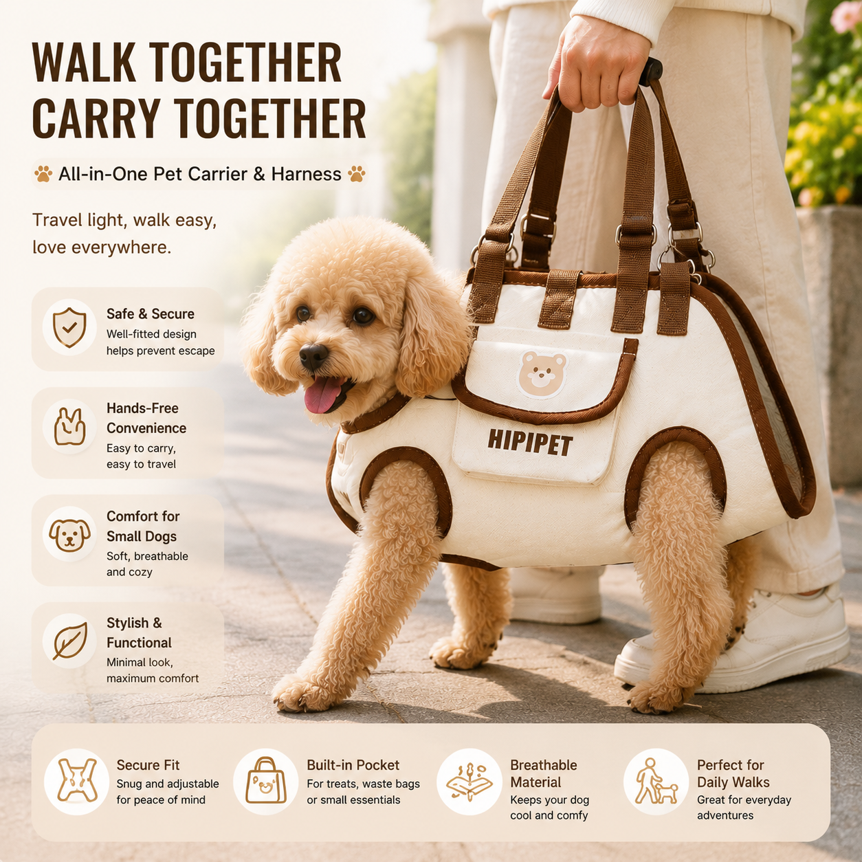 🐾 Take Your Best Friend Everywhere™ | All-In-One Dog Carrier Bag