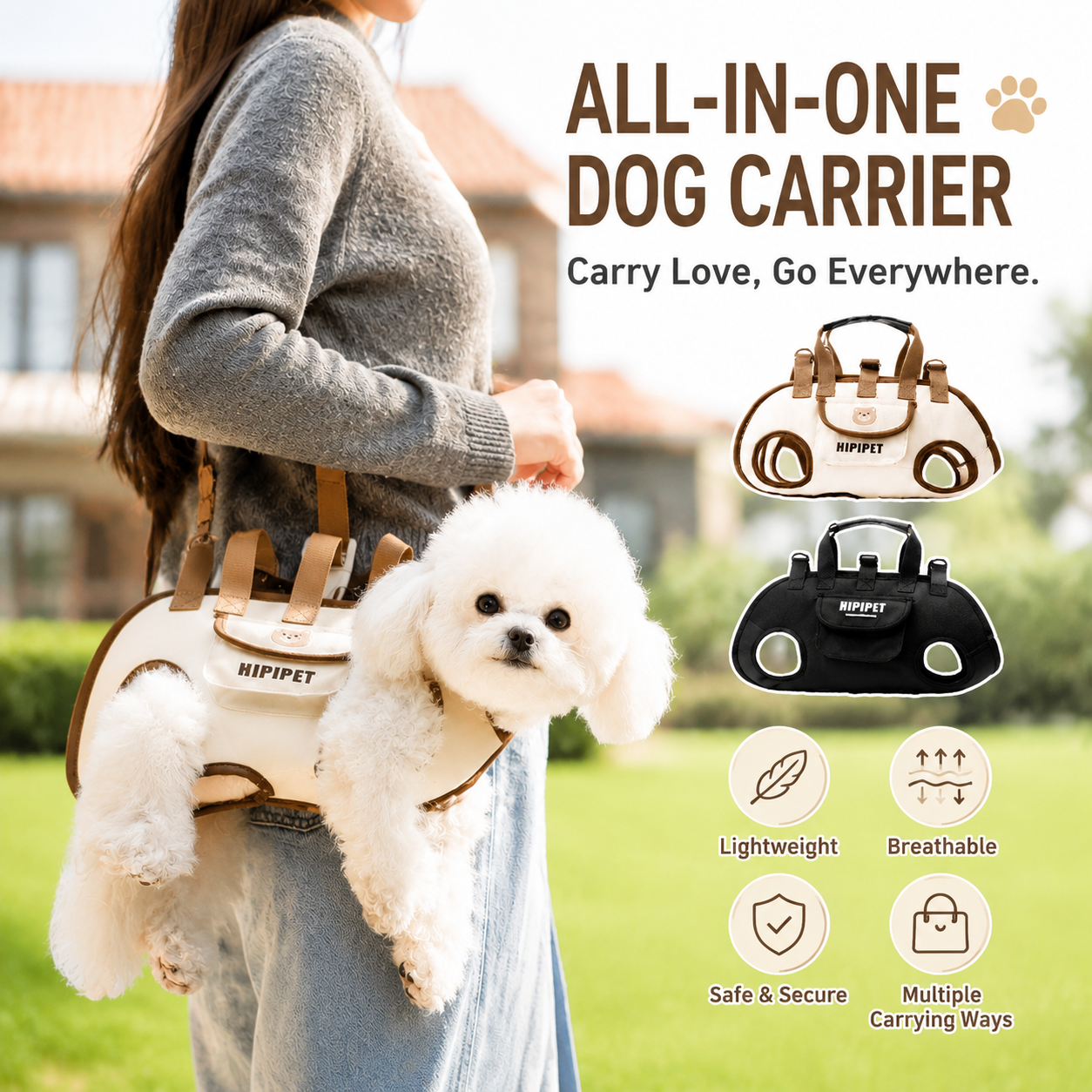 🐾 Take Your Best Friend Everywhere™ | All-In-One Dog Carrier Bag