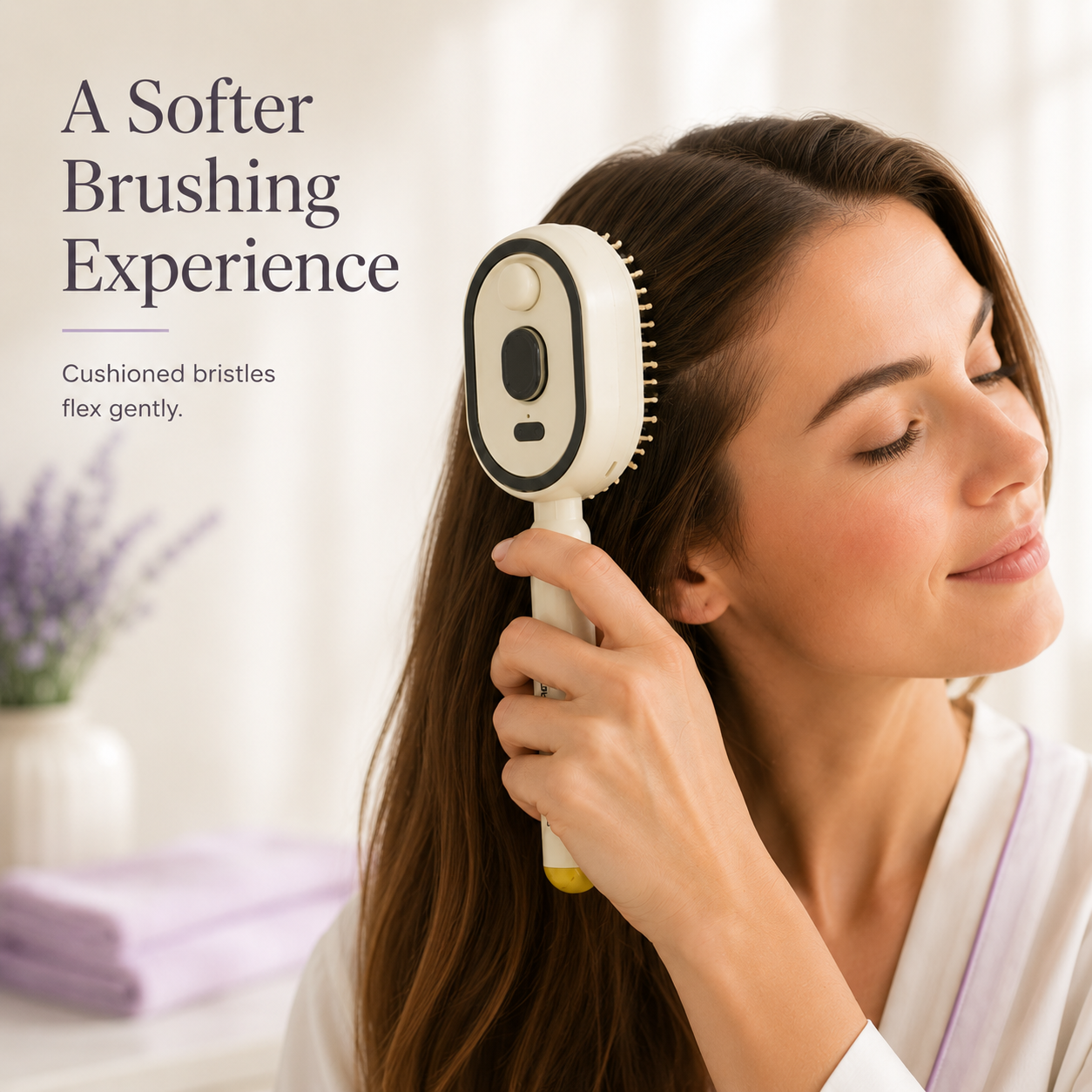 ✨3-in-1 Electric Mist Hair Brush for Easier Detangling & Cleanup