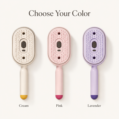 ✨3-in-1 Electric Mist Hair Brush for Easier Detangling & Cleanup