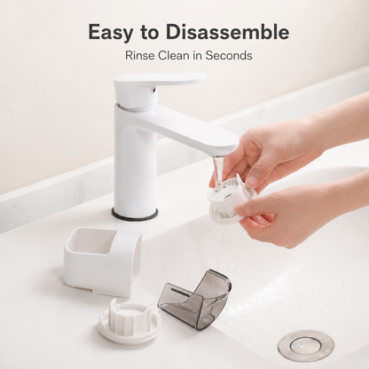 🦷✨ Wall-Mounted Automatic Toothpaste Dispenser with Dustproof Cover – No-Drill, One-Touch & Easy to Clean
