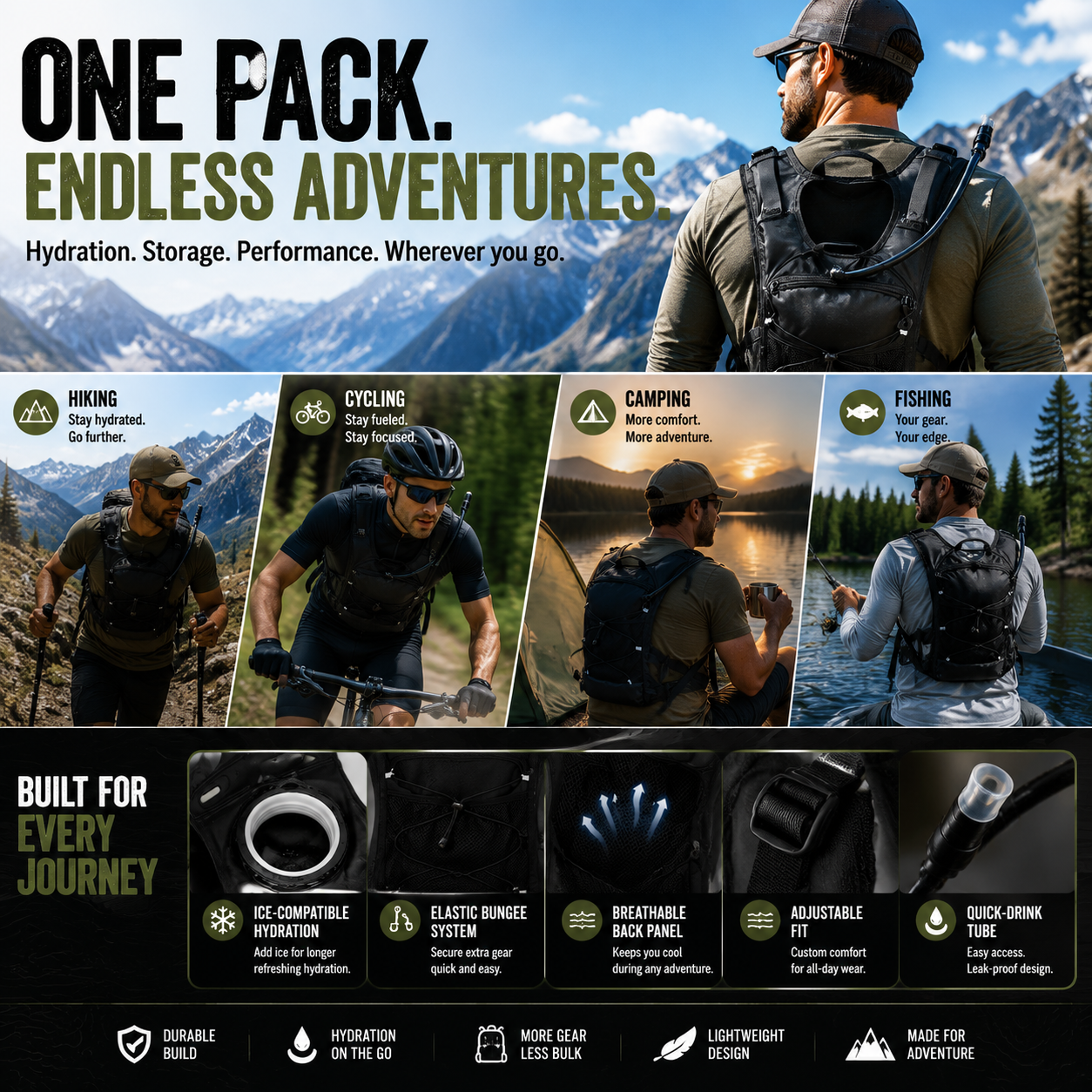2L Tactical Hydration Pack