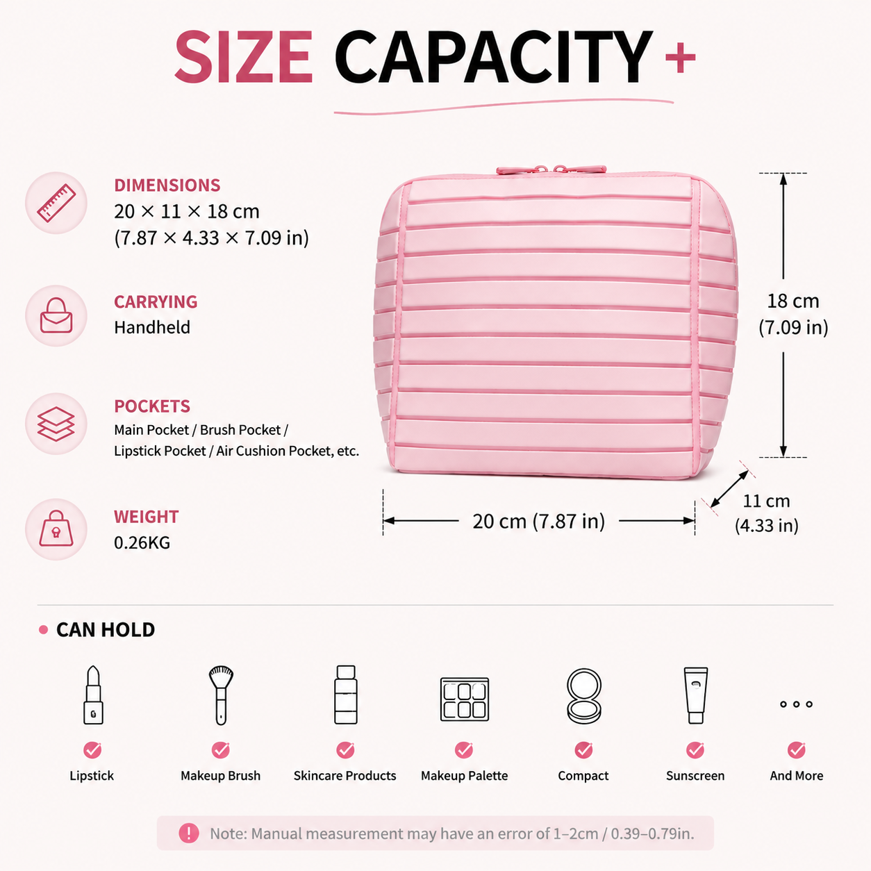 LunaBelle™ Makeup Organizer Bag | Smart Travel Cosmetic Case