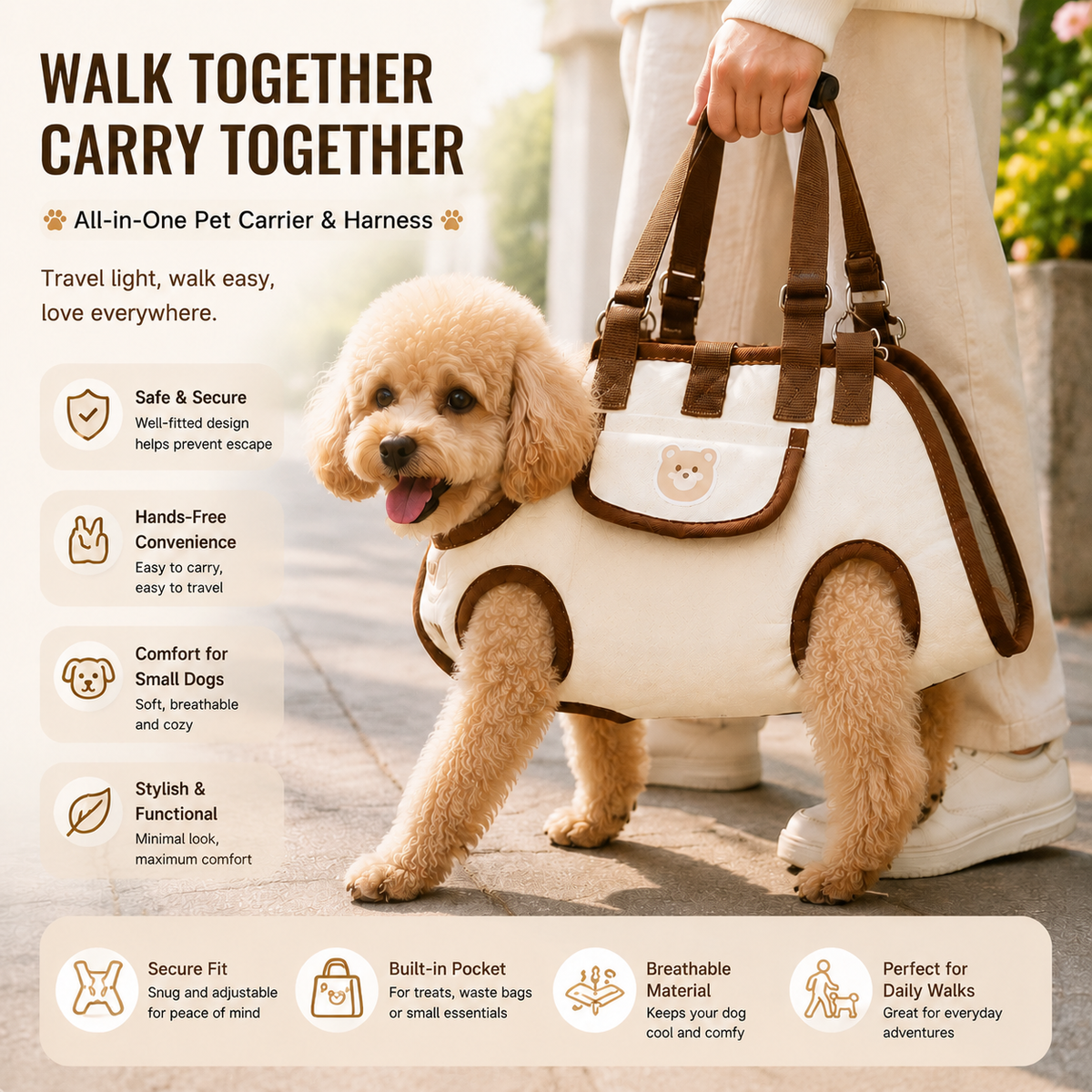 🐾 Take Your Best Friend Everywhere™ | All-In-One Dog Carrier Bag