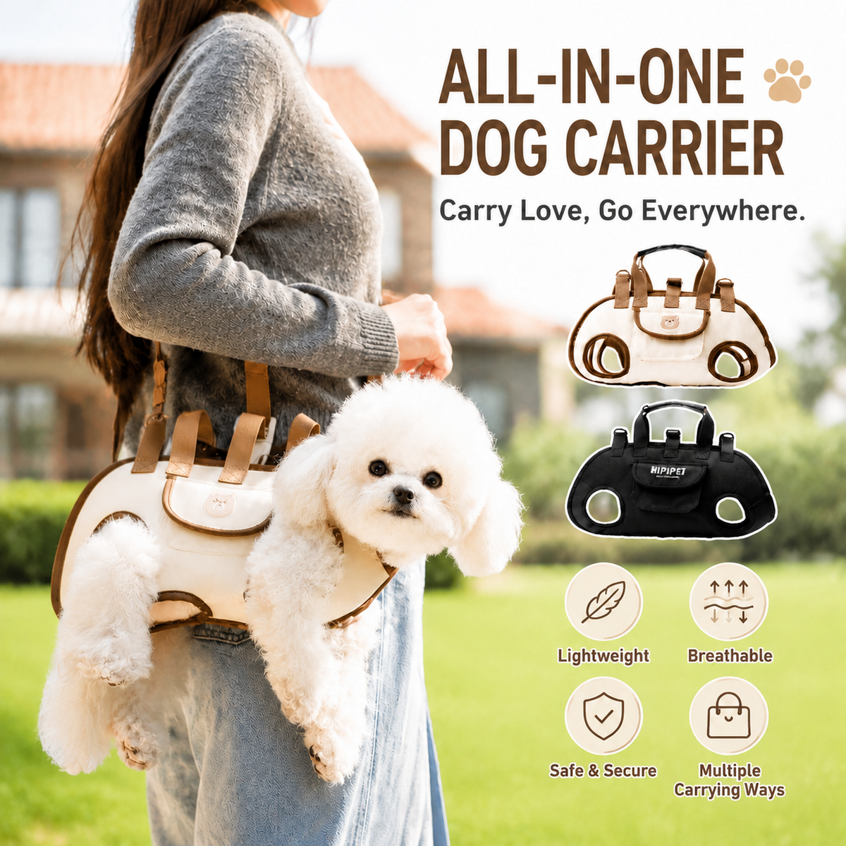 🐾 Take Your Best Friend Everywhere™ | All-In-One Dog Carrier Bag