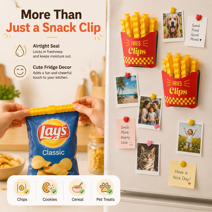 🍟 SnackLock™ Fries Clips | The Cute Way To Keep Snacks Fresh & Organized