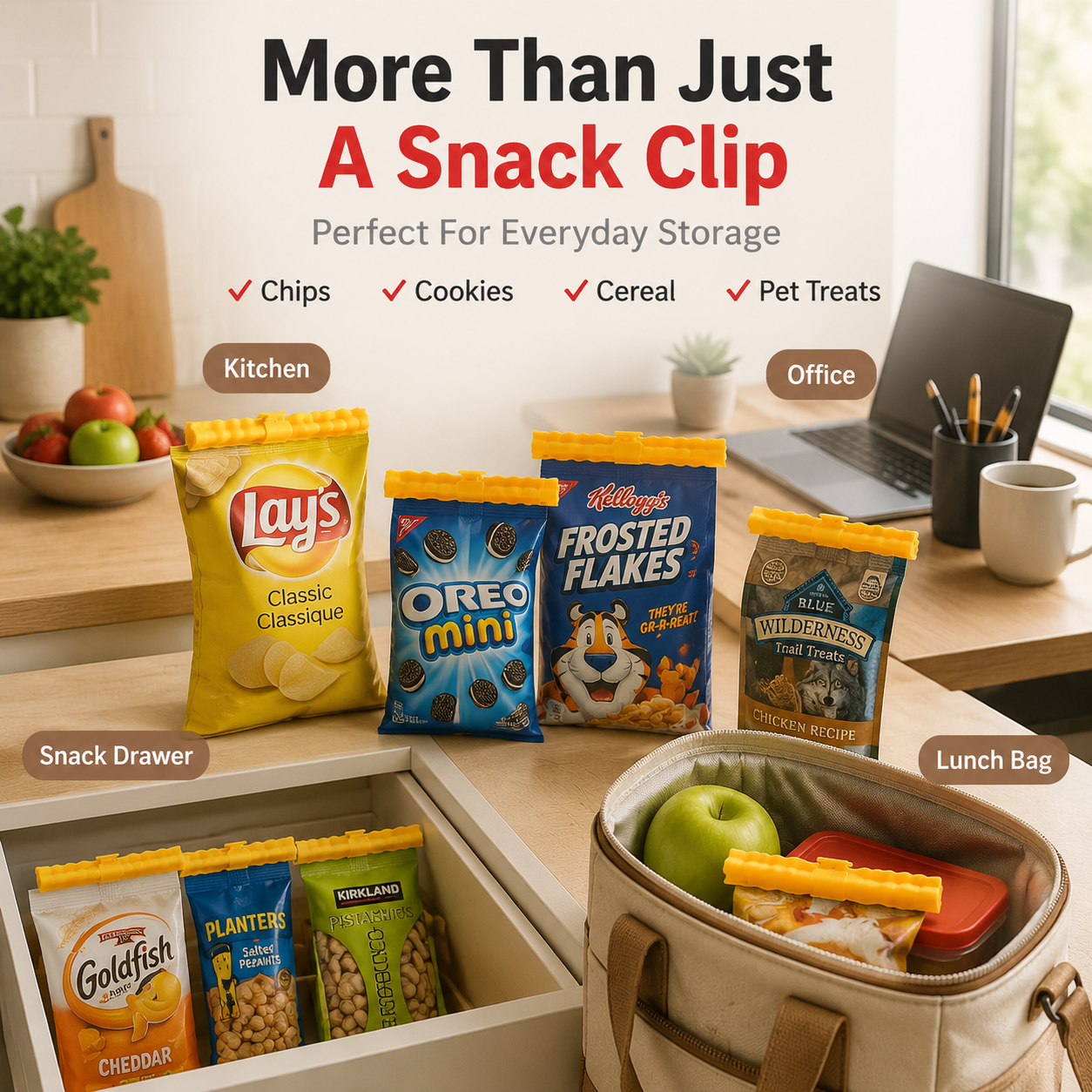 🍟 SnackLock™ Fries Clips | The Cute Way To Keep Snacks Fresh & Organized