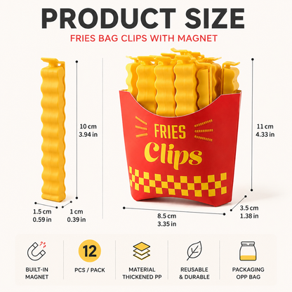 🍟 SnackLock™ Fries Clips | The Cute Way To Keep Snacks Fresh & Organized