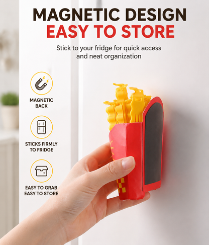 🍟 SnackLock™ Fries Clips | The Cute Way To Keep Snacks Fresh & Organized