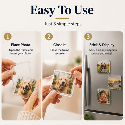 Clear Acrylic Magnetic Photo Frames
