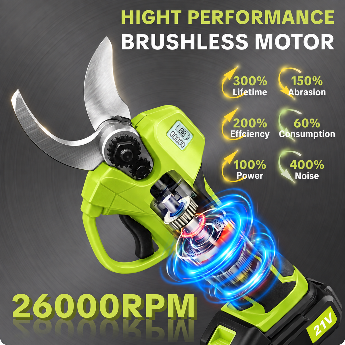🌿 48% OFF Cordless Electric Pruning Shears 🔥 Dual Battery Garden Branch Cutter