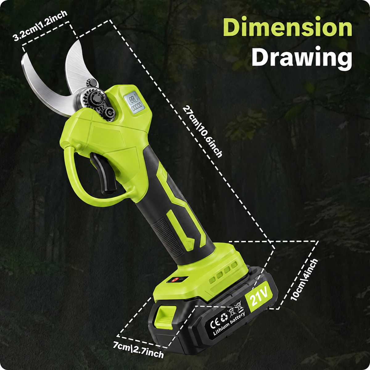 🌿 48% OFF Cordless Electric Pruning Shears 🔥 Dual Battery Garden Branch Cutter