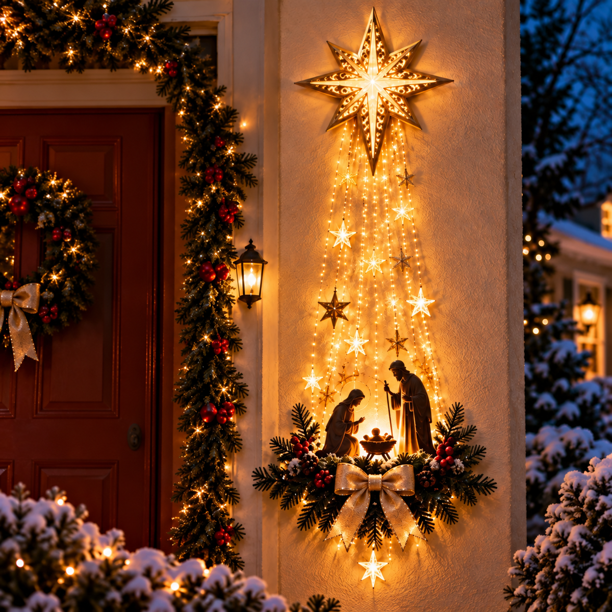 ✝️Sacred Glow – Jesus, Angel & Nativity Lighted Wall Décor