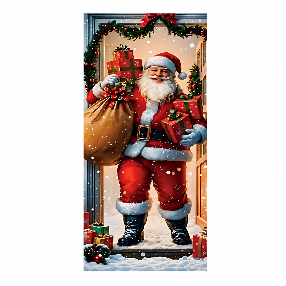 🎅 50% OFF 🎄 Christmas Santa Door Cover – Turn Your Door Into Holiday Magic