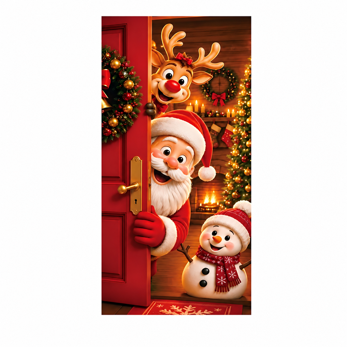🎅 50% OFF 🎄 Christmas Santa Door Cover – Turn Your Door Into Holiday Magic