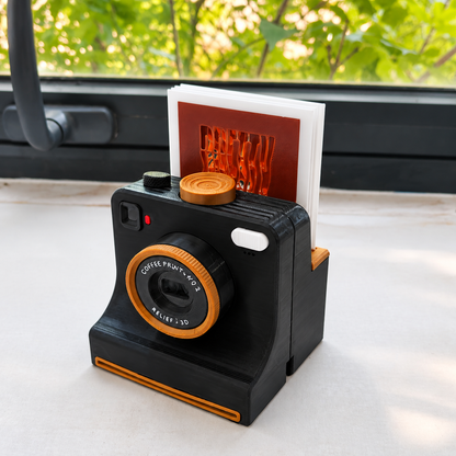 ☕✨ 50% OFF  Creative Camera-Shaped Latte Art Stencil Press with Reusable Pattern Cards ☕