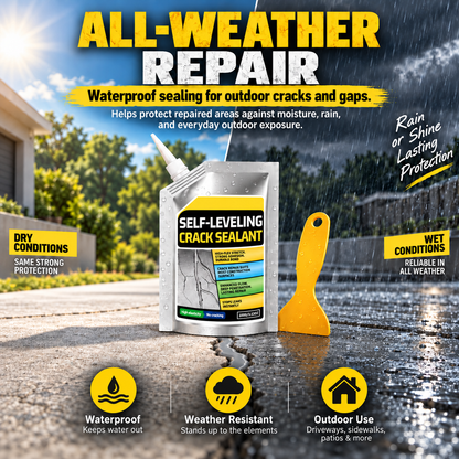 Self-Leveling Concrete Crack Sealant – Waterproof Quick-Drying Repair Filler with Scraper